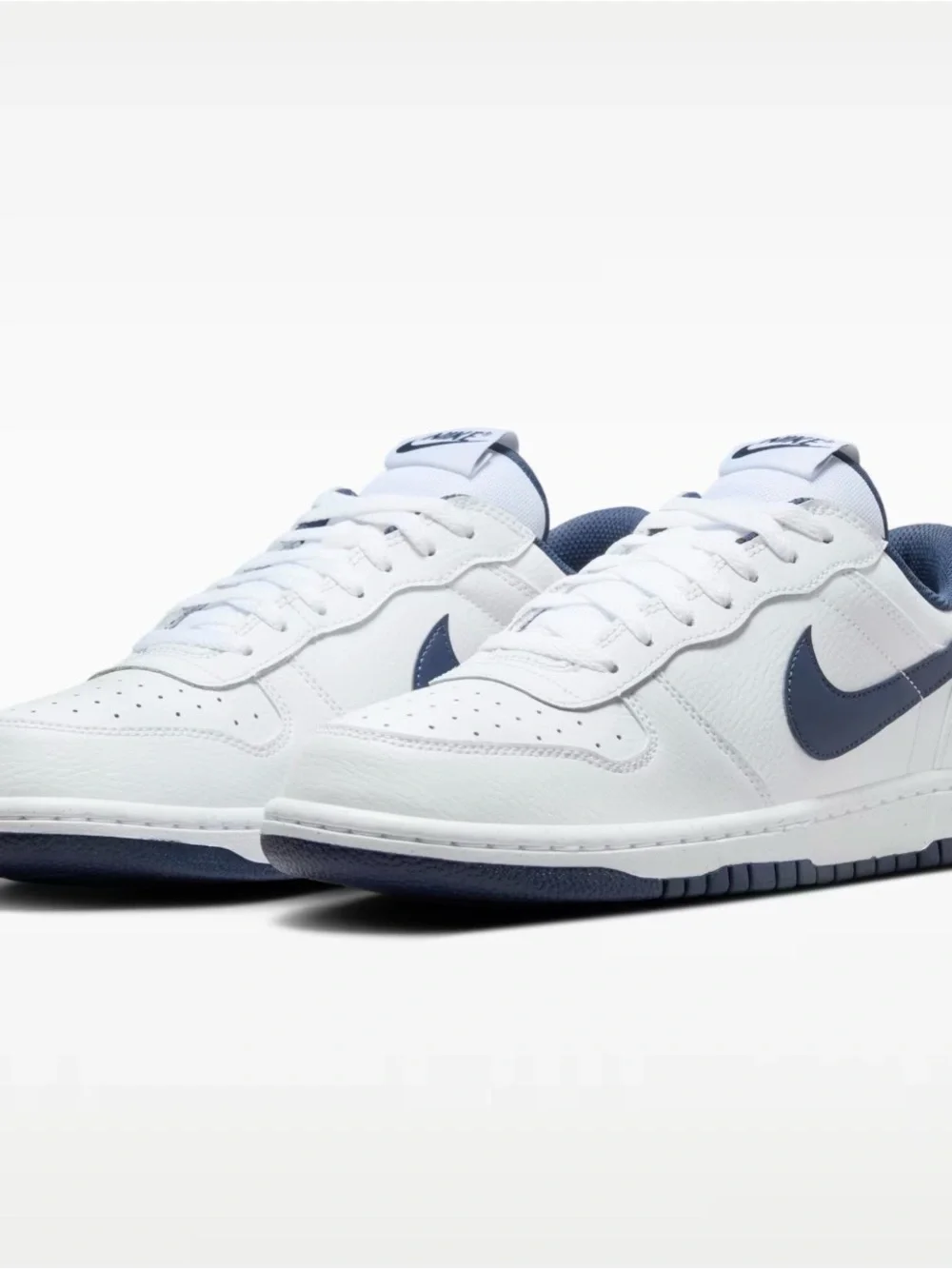 Men’s Nike Big Low Sneakers White / Midnight Navy Blue Shoes